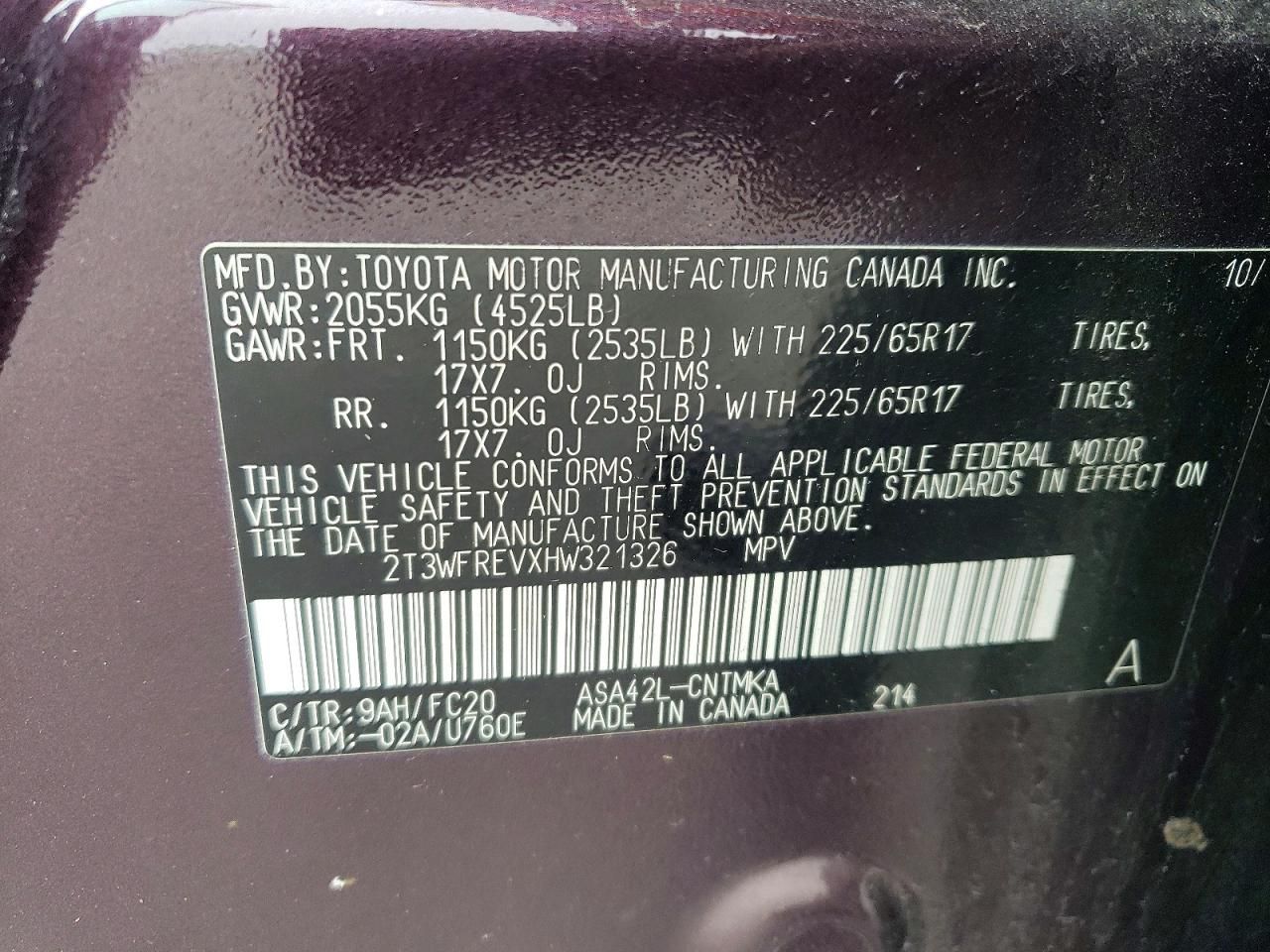 2017 Toyota Rav4 xle