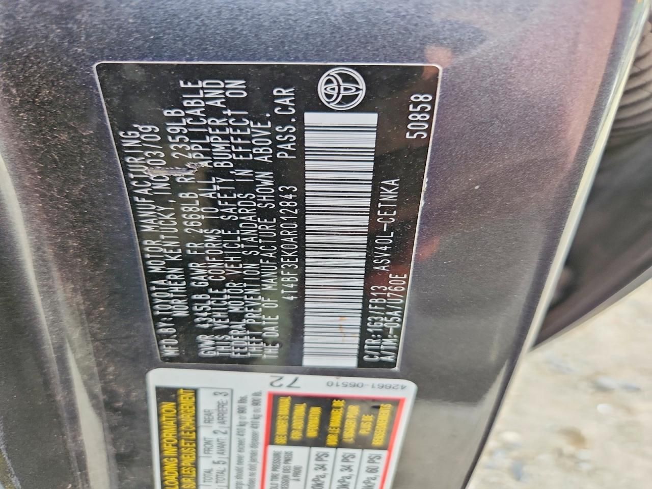 2010 Toyota Camry Base