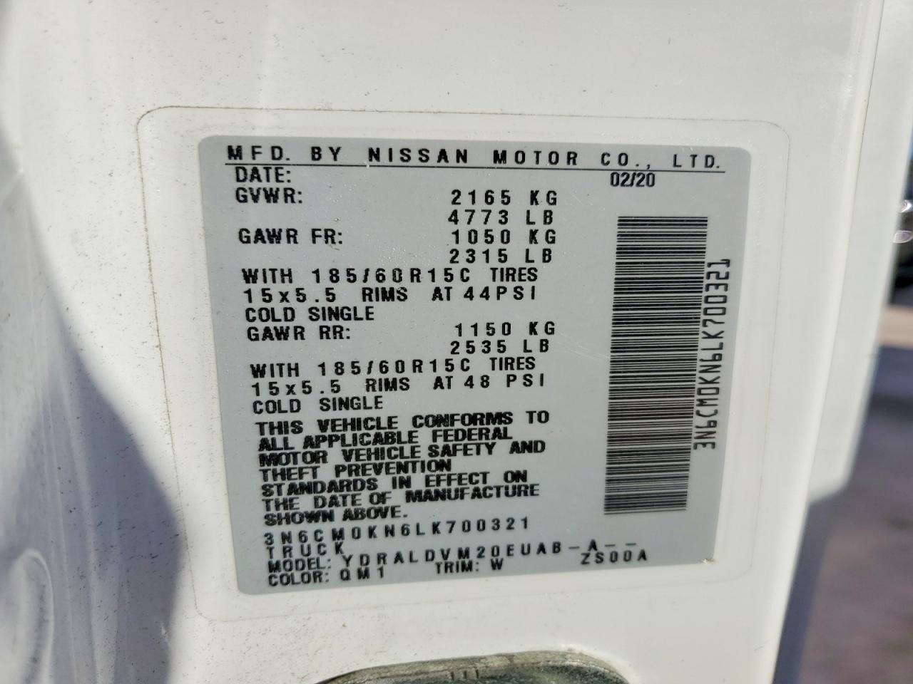 2020 Nissan NV200