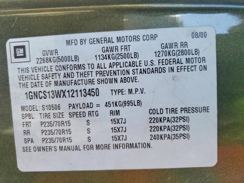 2001 Chevrolet Blazer