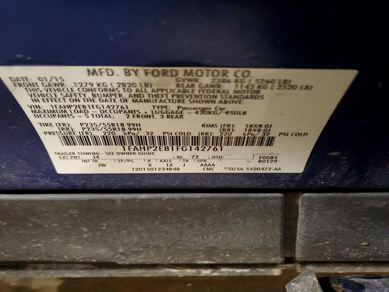 2015 Ford Taurus sel