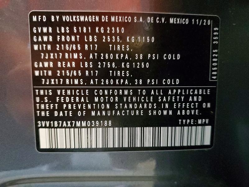 2021 Volkswagen Tiguan s