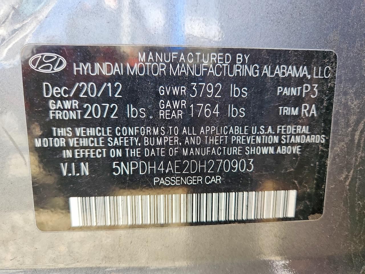 2013 Hyundai Elantra gls