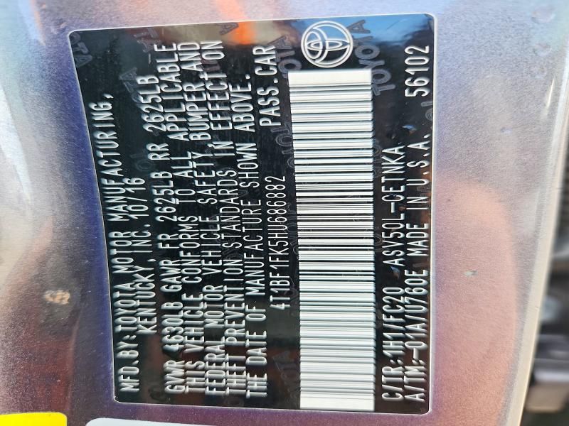 2017 Toyota Camry le