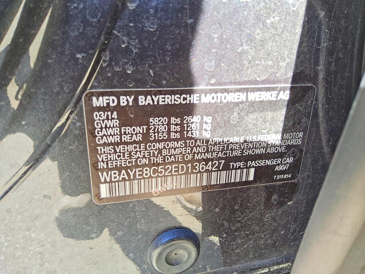 2014 BMW 750 li