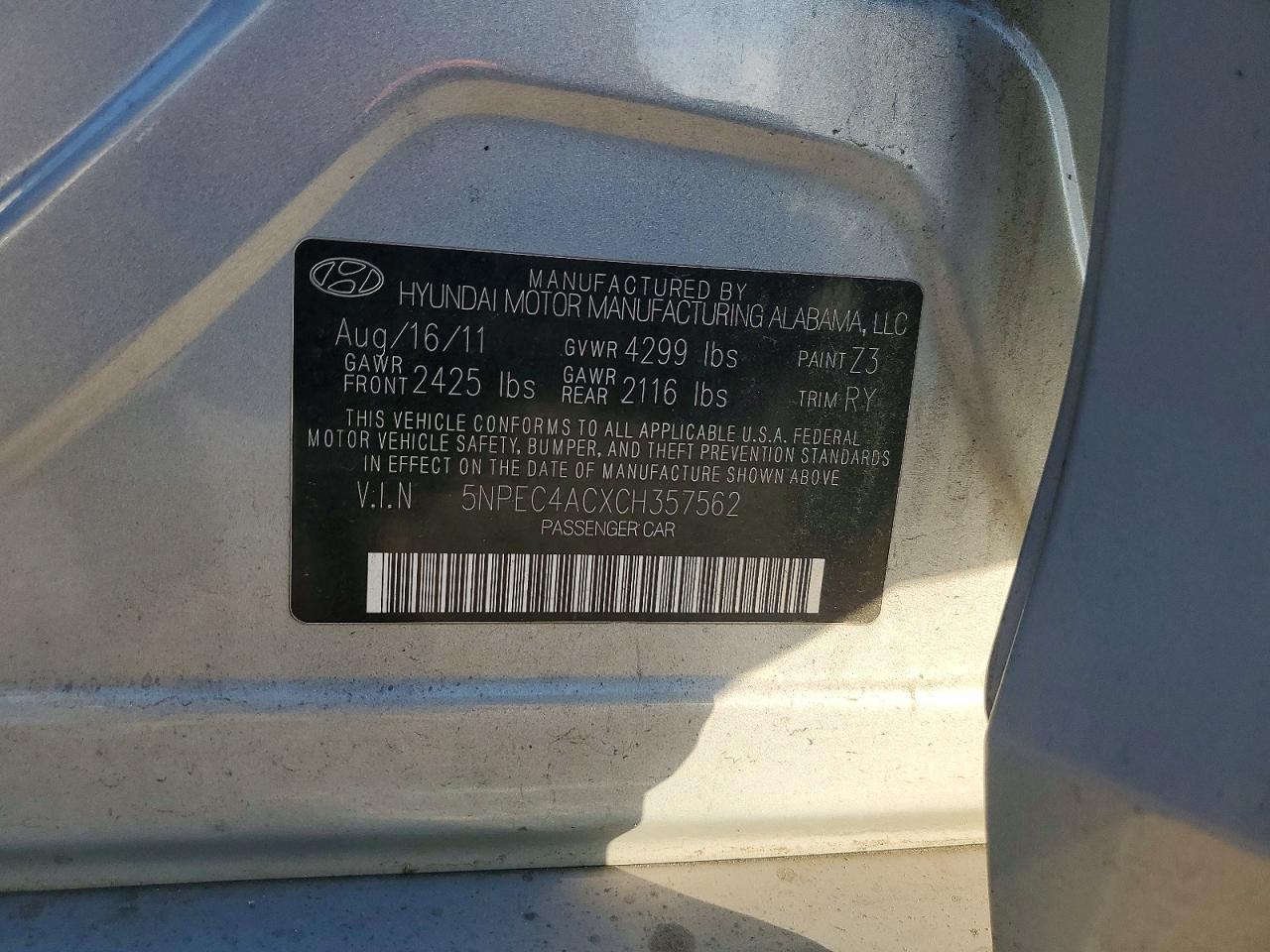 2012 Hyundai Sonata se
