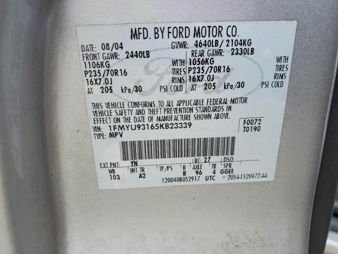 2005 Ford Escape xlt