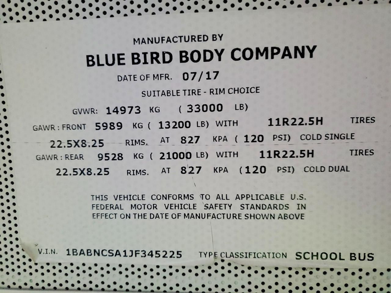 2018 Bluebird 2018 Blue Bird School Bus / Transit Bus