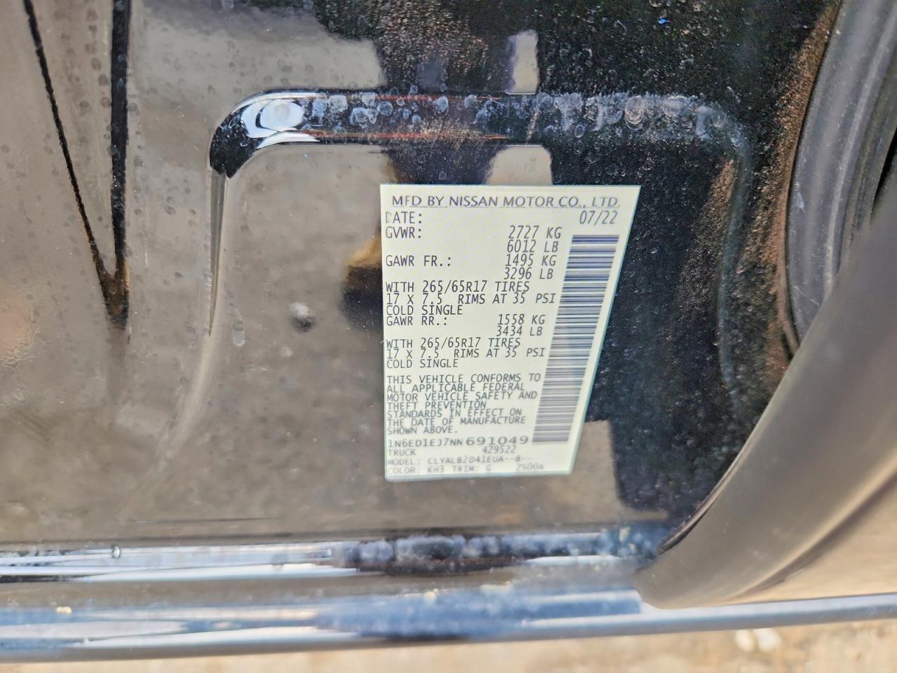 2022 Nissan Frontier s