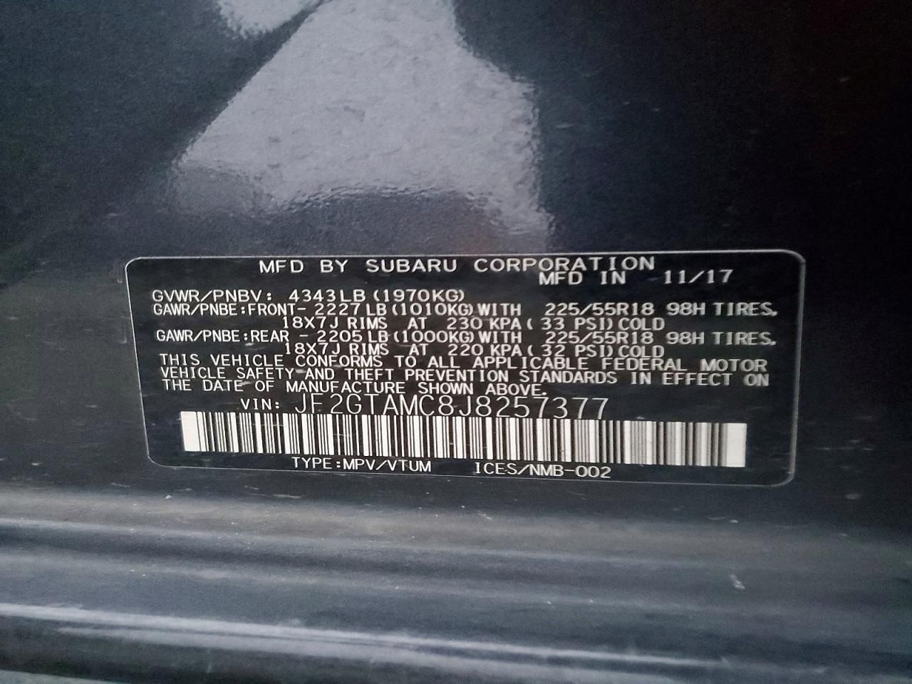 2018 Subaru Crosstrek Limited