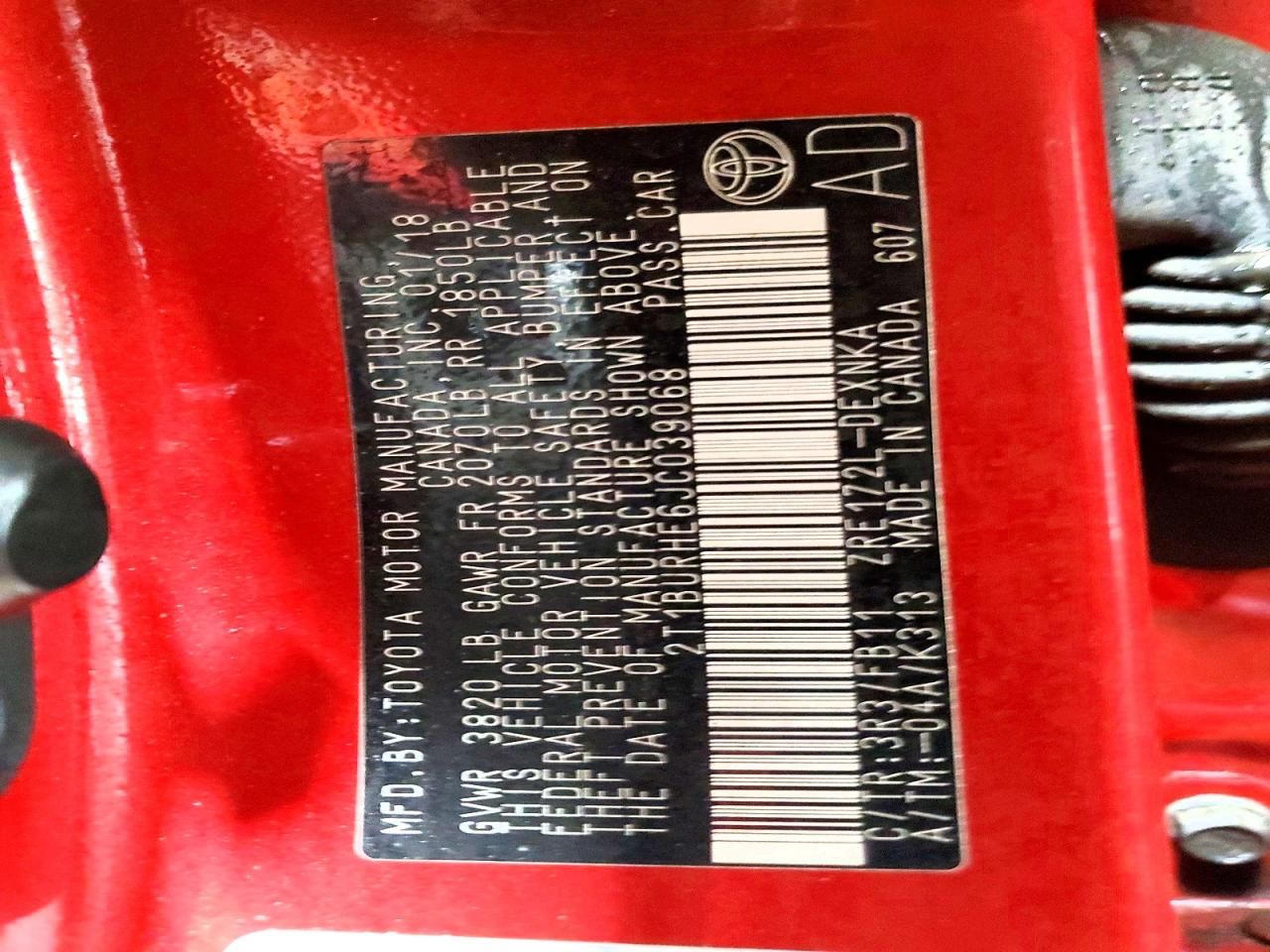 2018 Toyota Corolla l