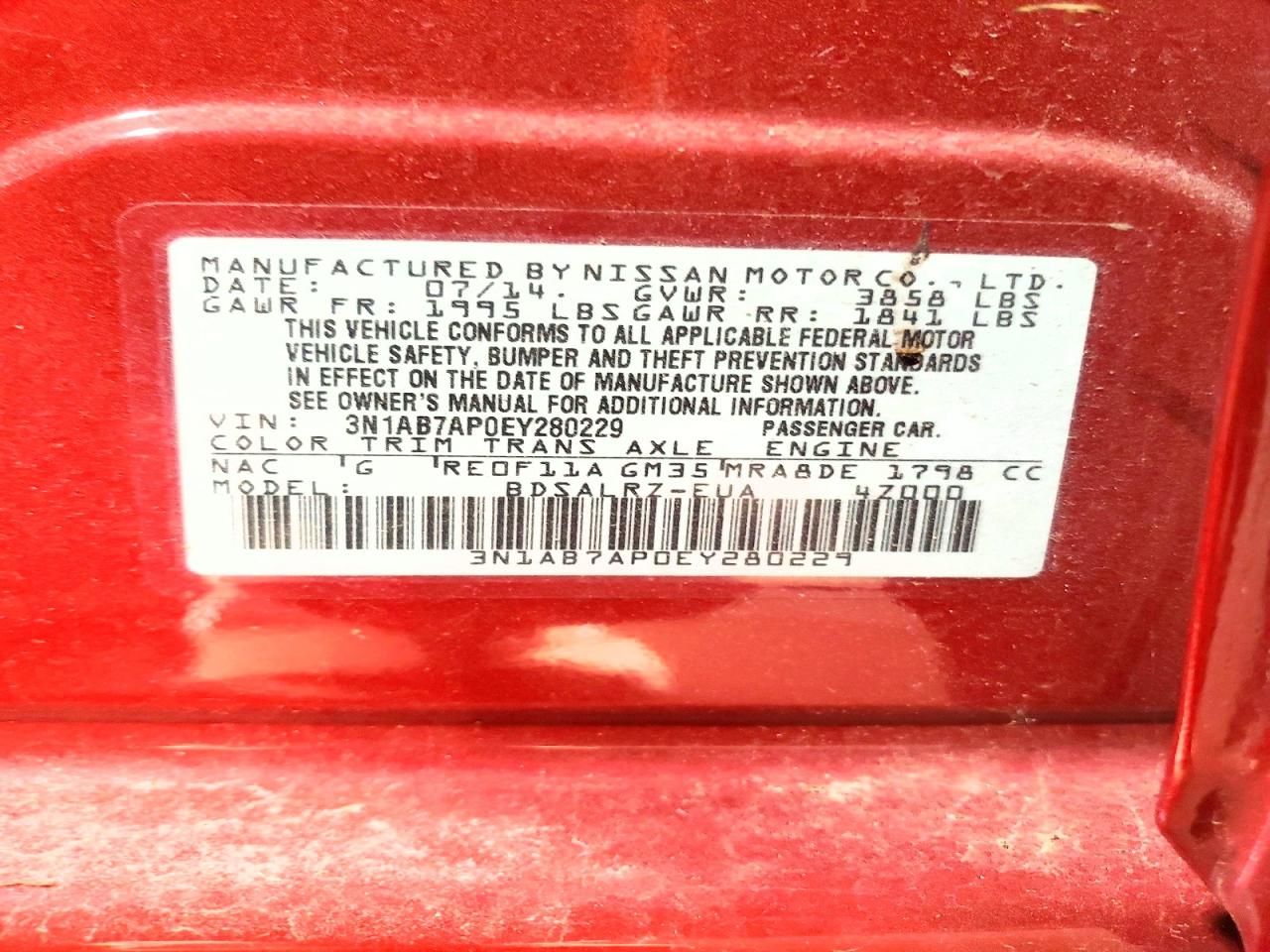 2014 Nissan Sentra s