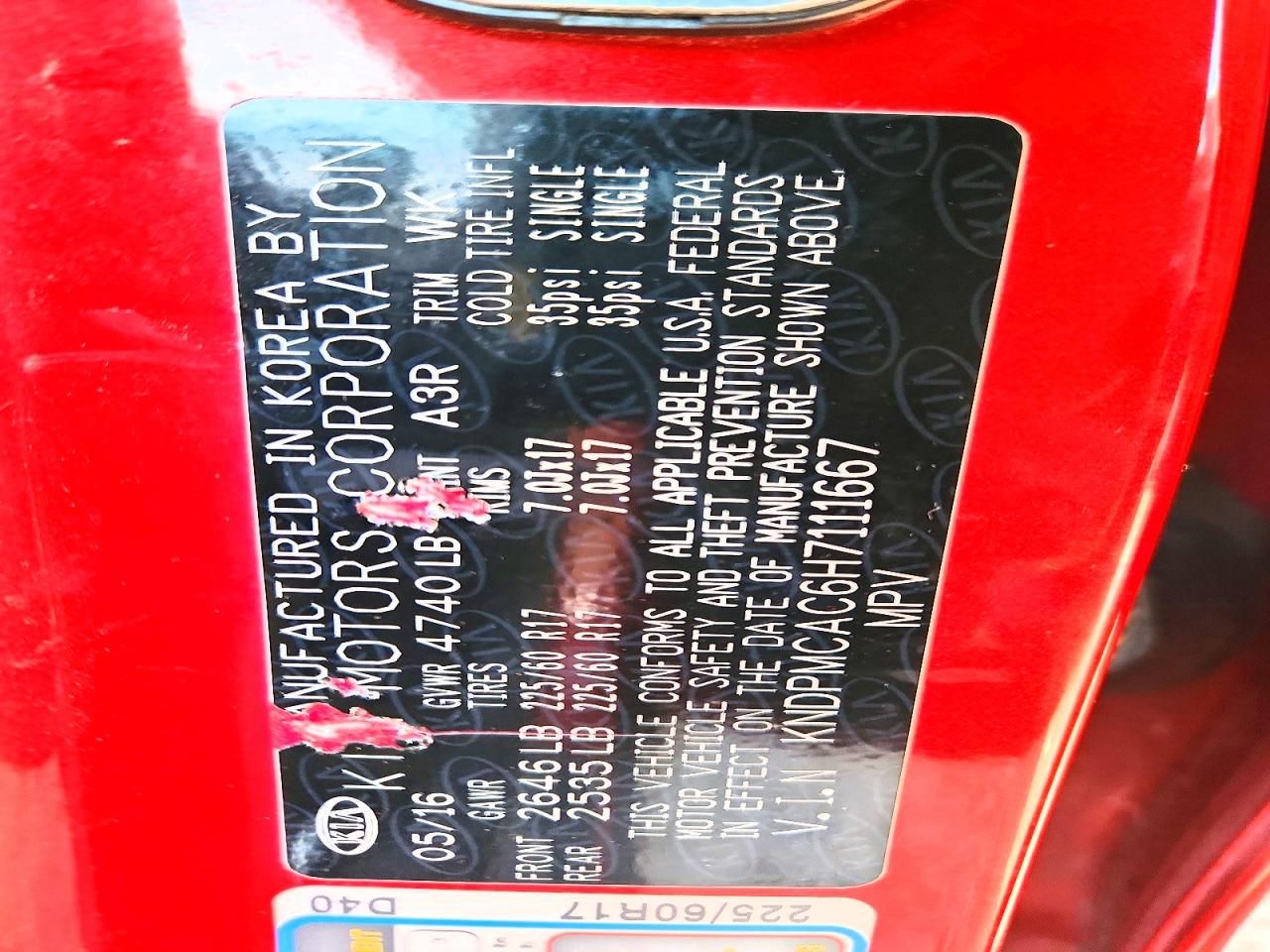 2017 KIA Sportage lx