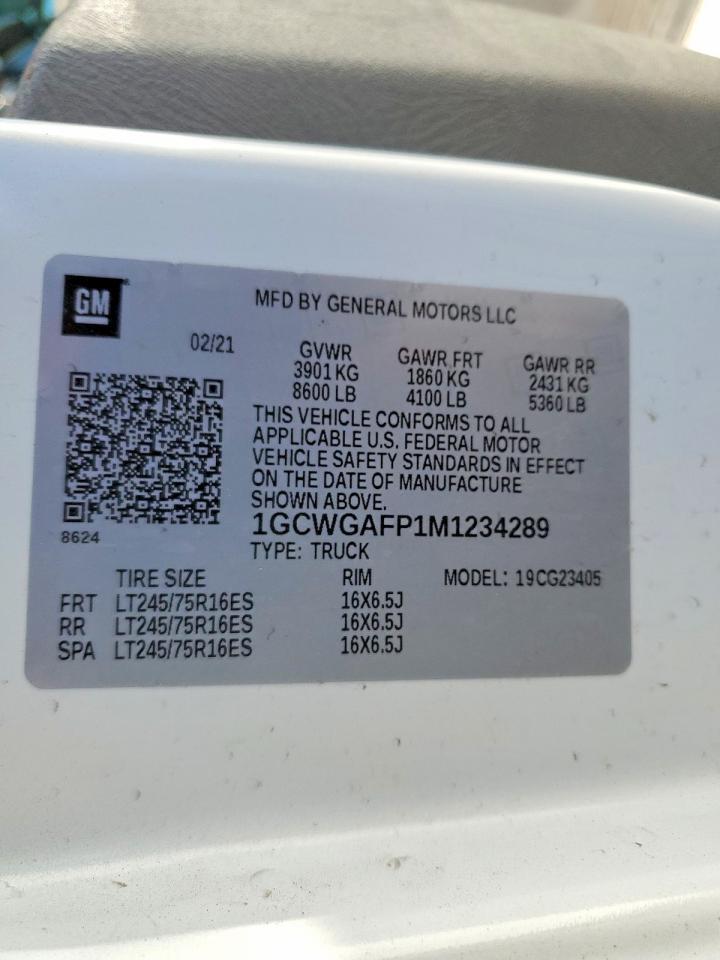 2021 Chevrolet Express 2500 Utility / Service Van