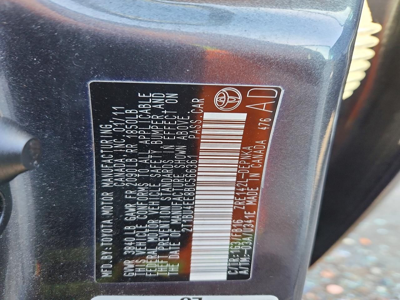 2011 Toyota Corolla Base