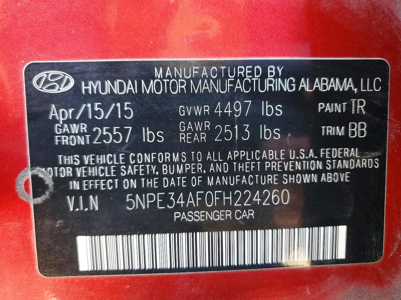 2015 Hyundai Sonata Sport