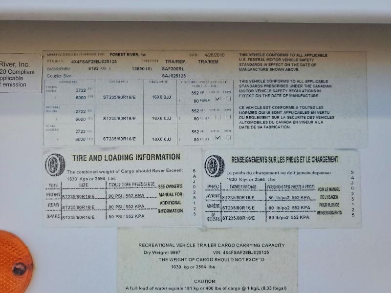 2011 Wildwood 2011 Foresriver Sandpiper