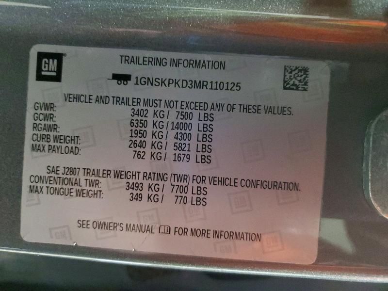 2021 Chevrolet Tahoe K1500 Z71