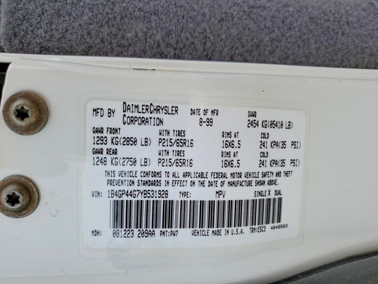 2000 Dodge Grand Caravan se