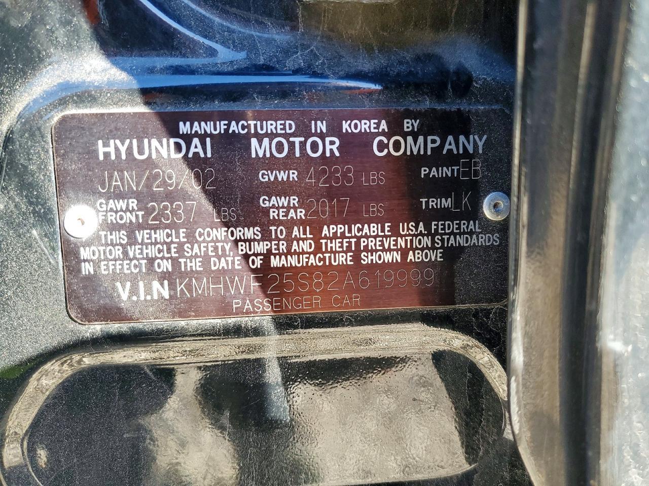 2002 Hyundai Sonata gl