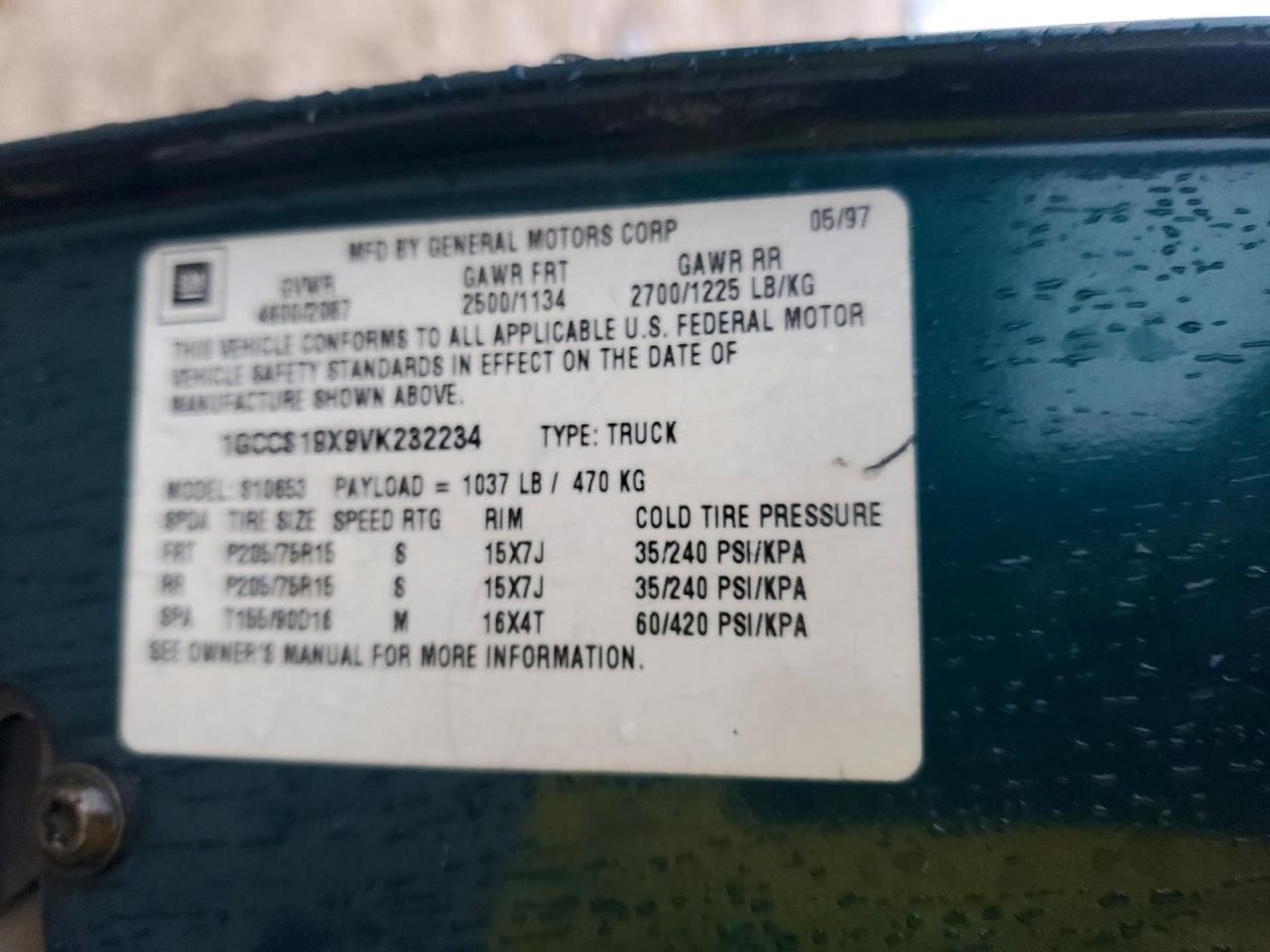 1997 Chevrolet S Truck S10