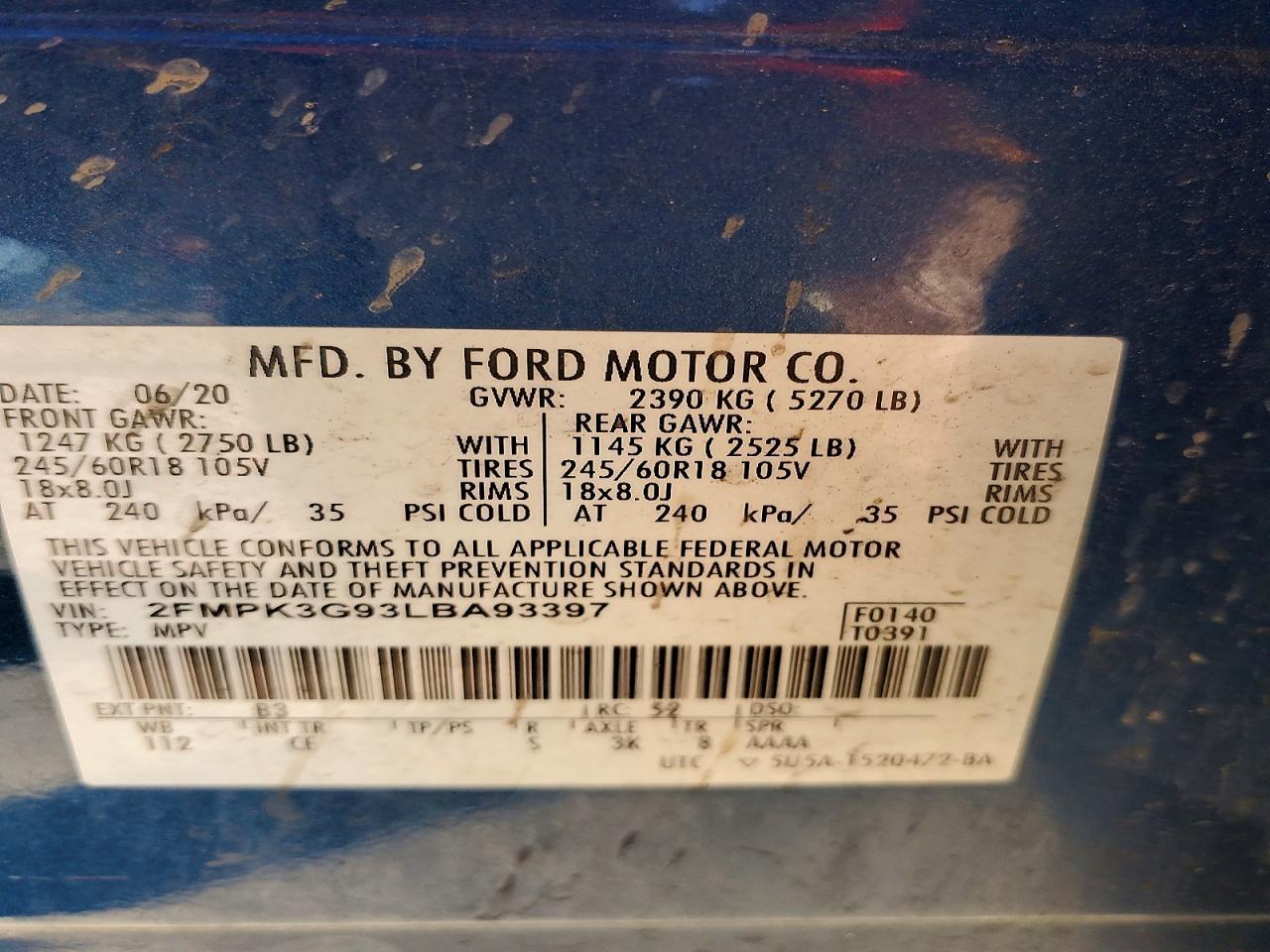 2020 Ford Edge se