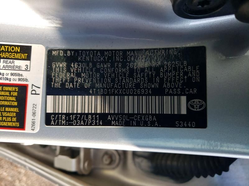 2012 Toyota Camry Hybrid