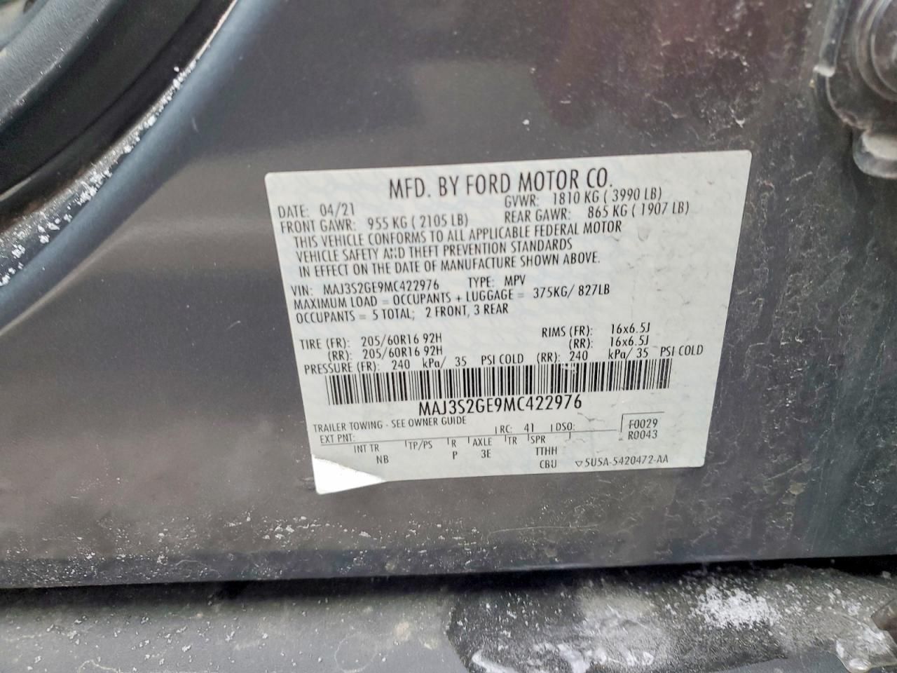 2021 Ford Ecosport se