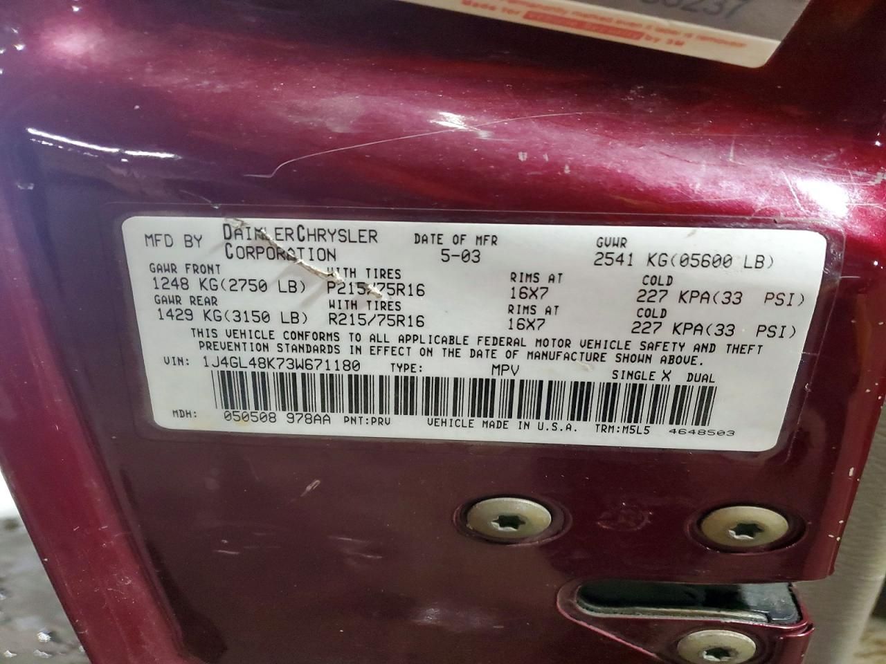 2003 Jeep Liberty Sport