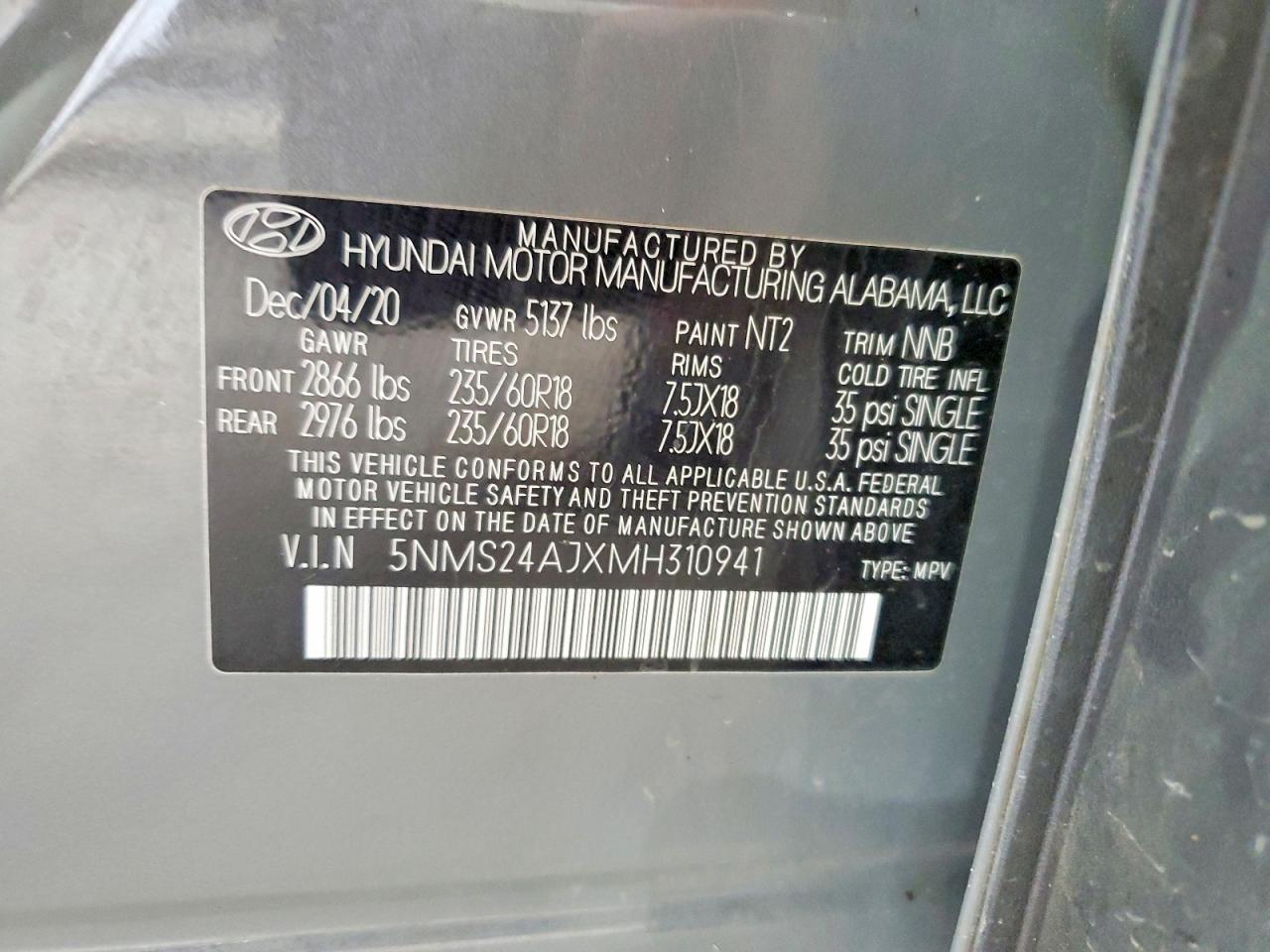 2021 Hyundai Santa fe sel