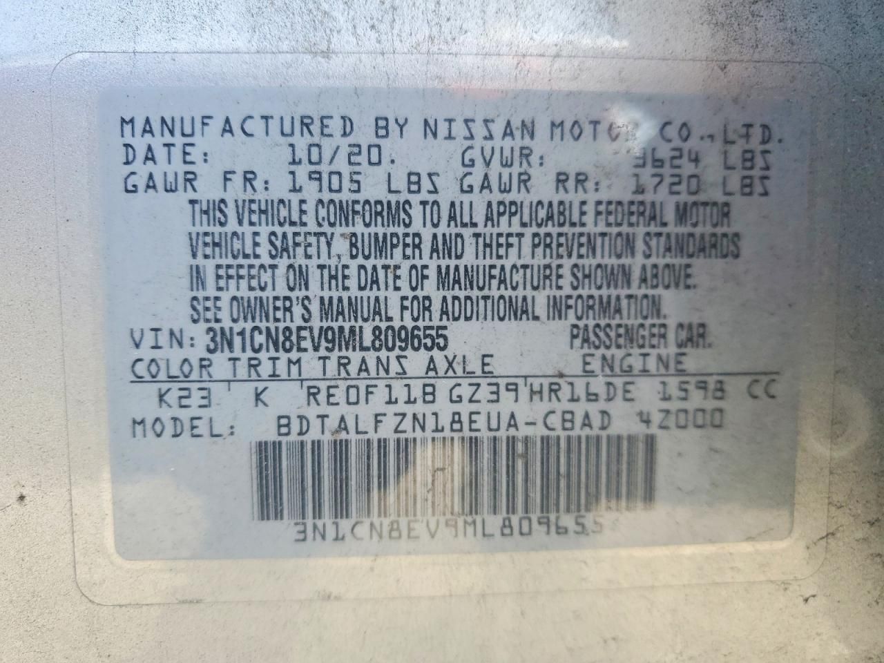 2021 Nissan Versa sv