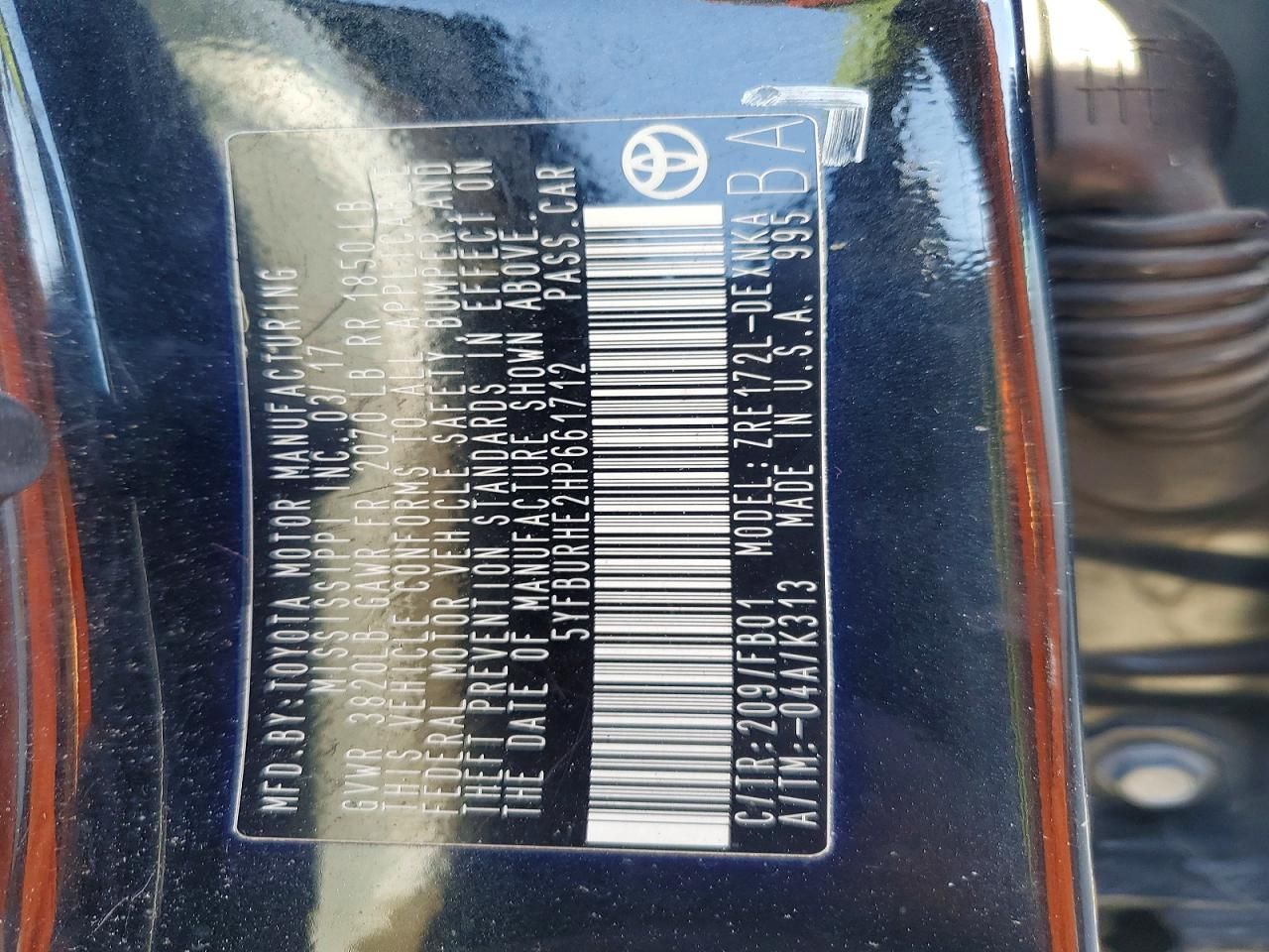 2017 Toyota Corolla l