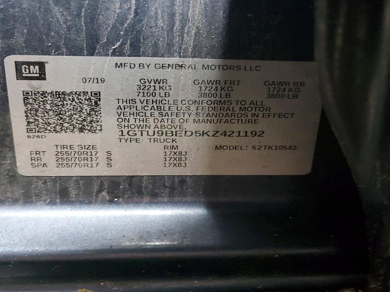 2019 GMC Sierra K1500 sle