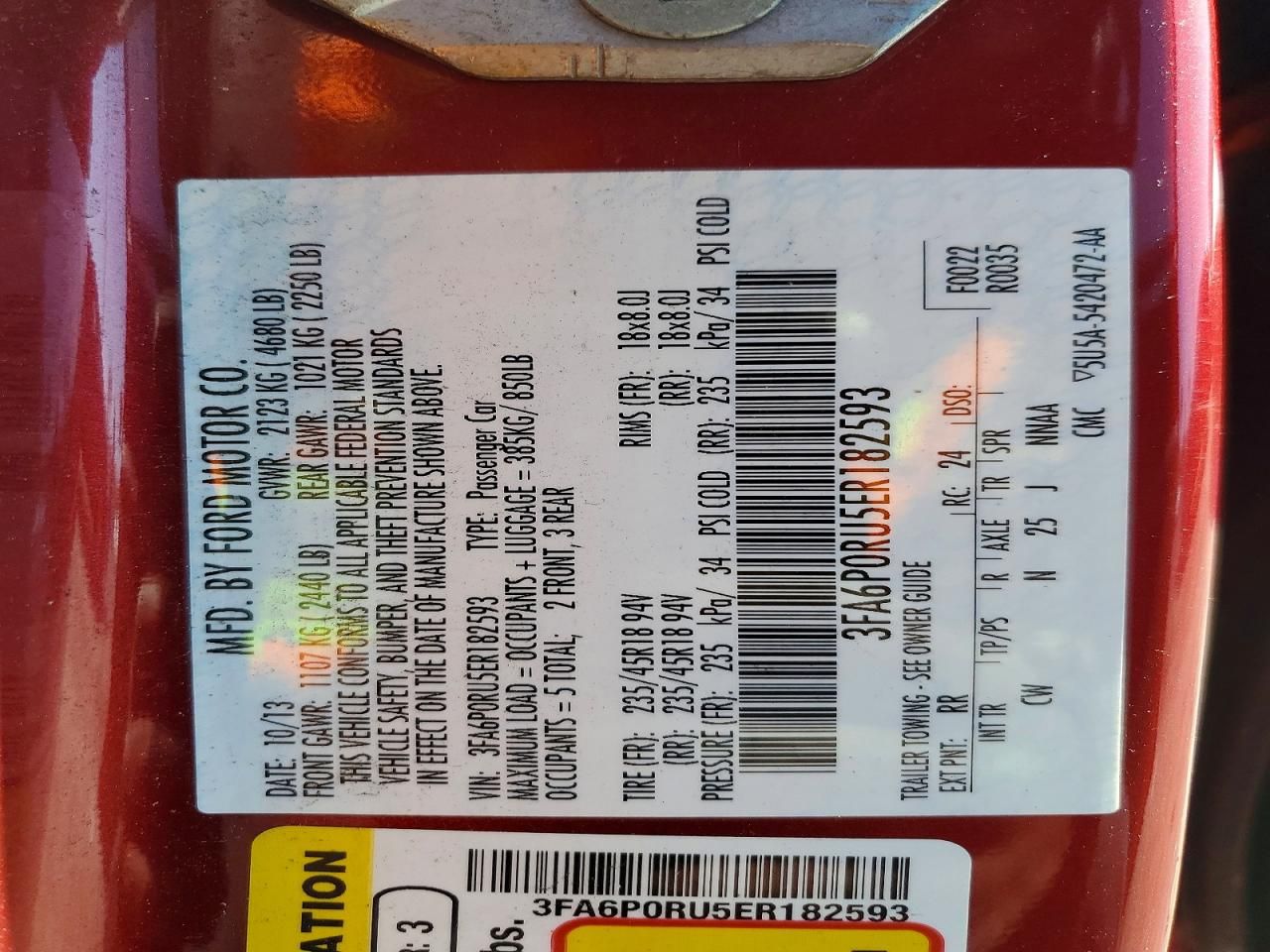 2014 Ford Fusion Titanium hev