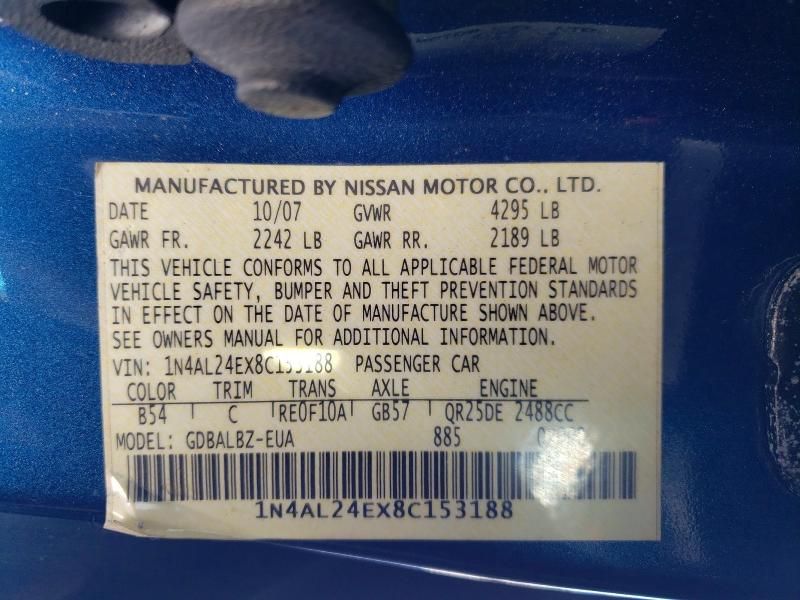 2008 Nissan Altima 2.5s