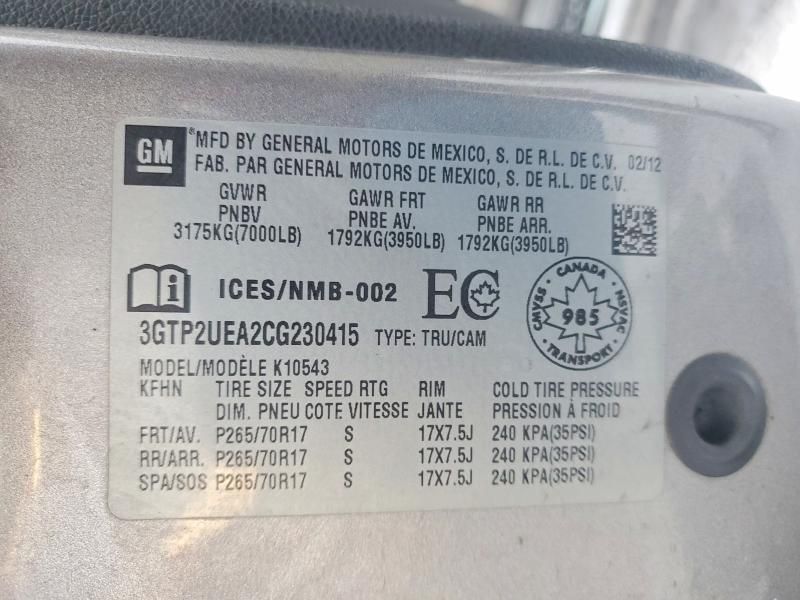 2012 GMC Sierra K1500 sl