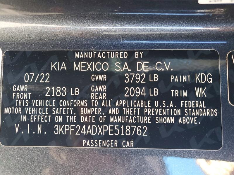2023 KIA Forte lxs