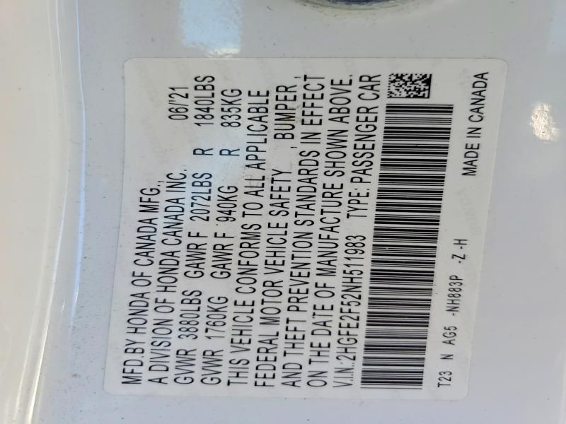 2022 Honda Civic Sport