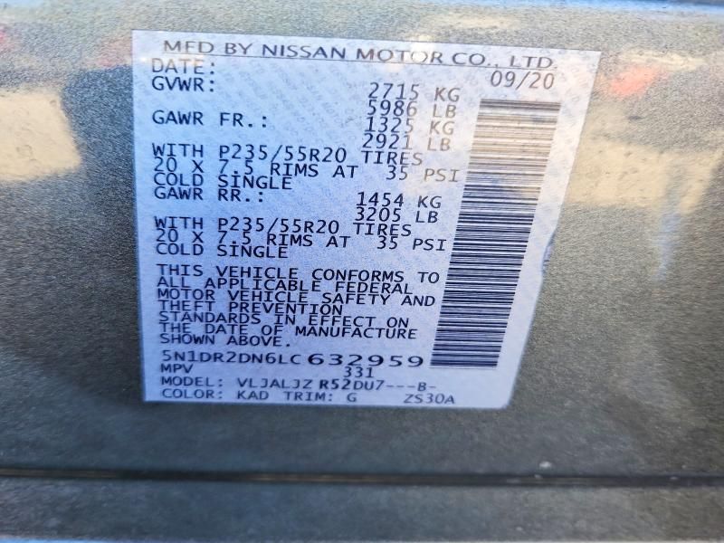 2020 Nissan Pathfinder Platinum