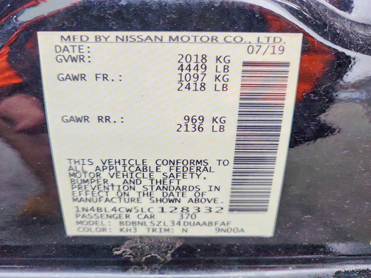 2020 Nissan Altima sr