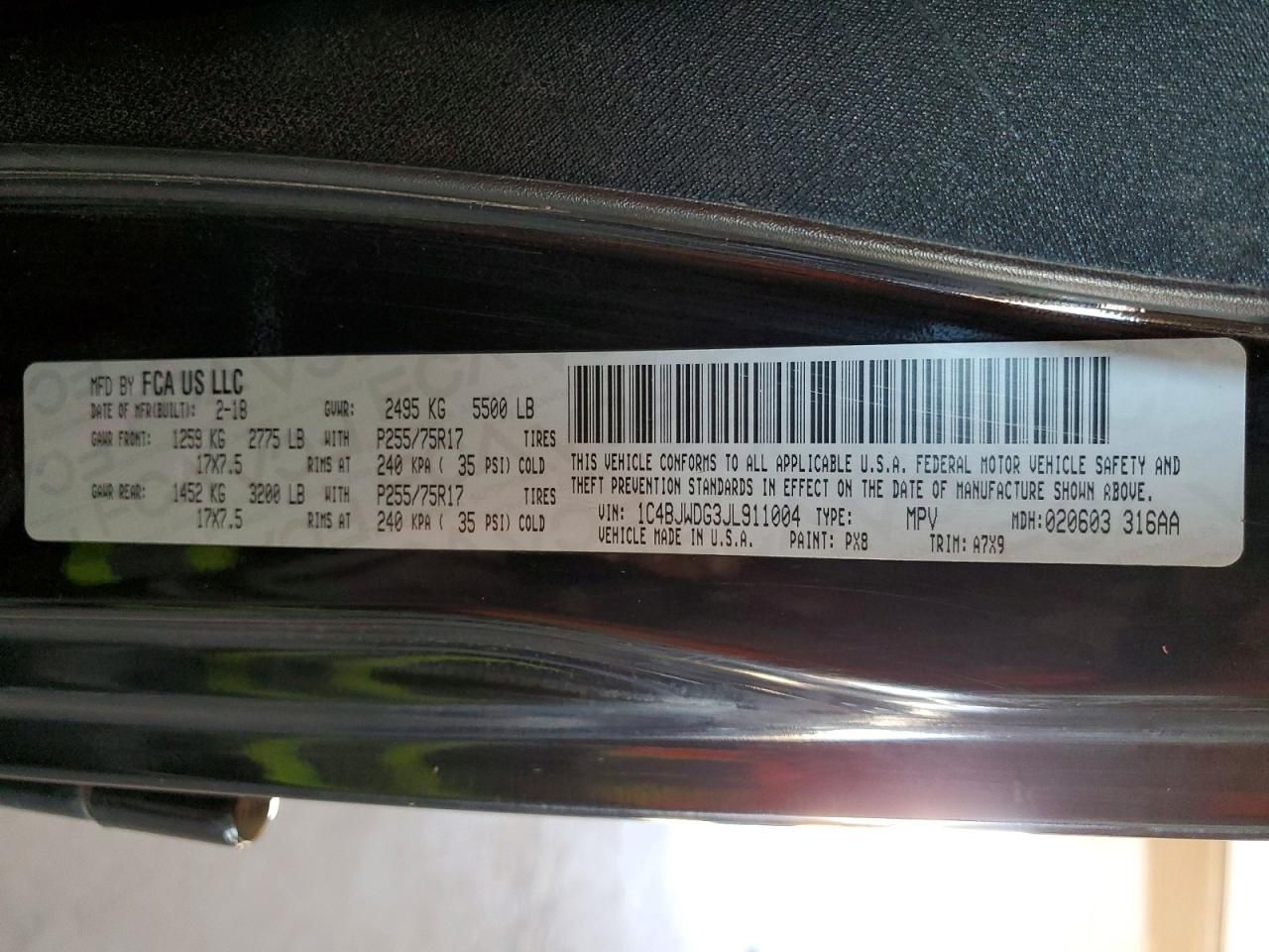 2018 Jeep Wrangler Unlimited Sport