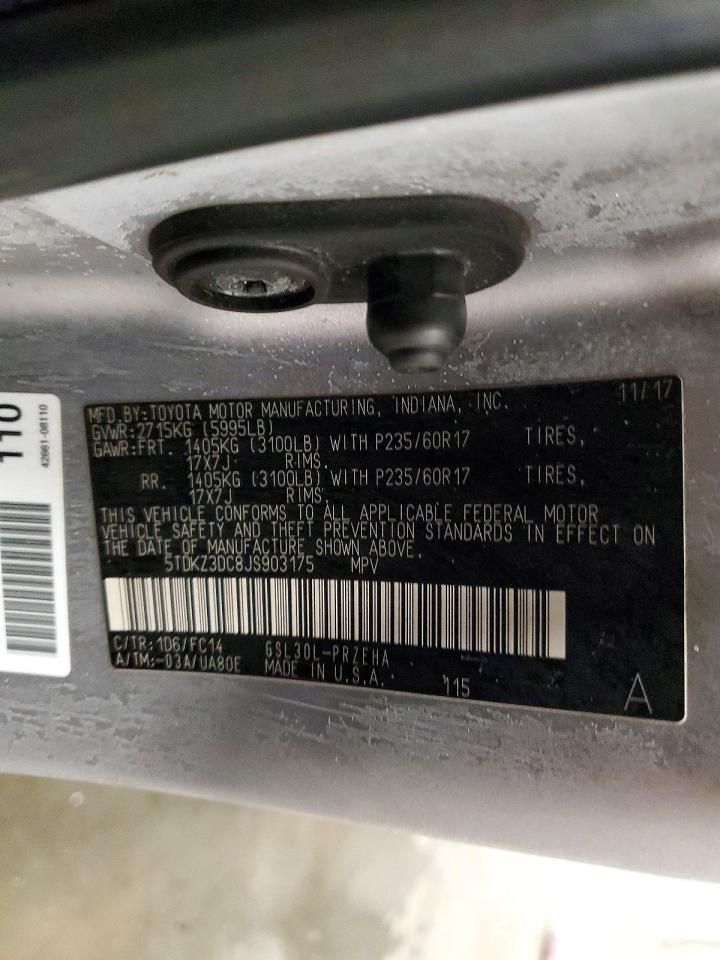 2018 Toyota Sienna le