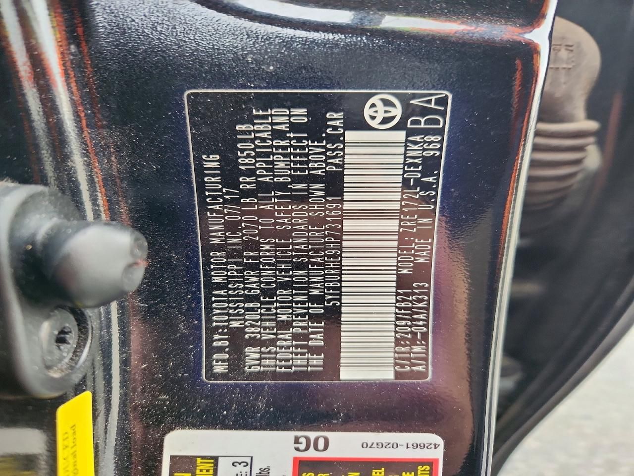 2017 Toyota Corolla l