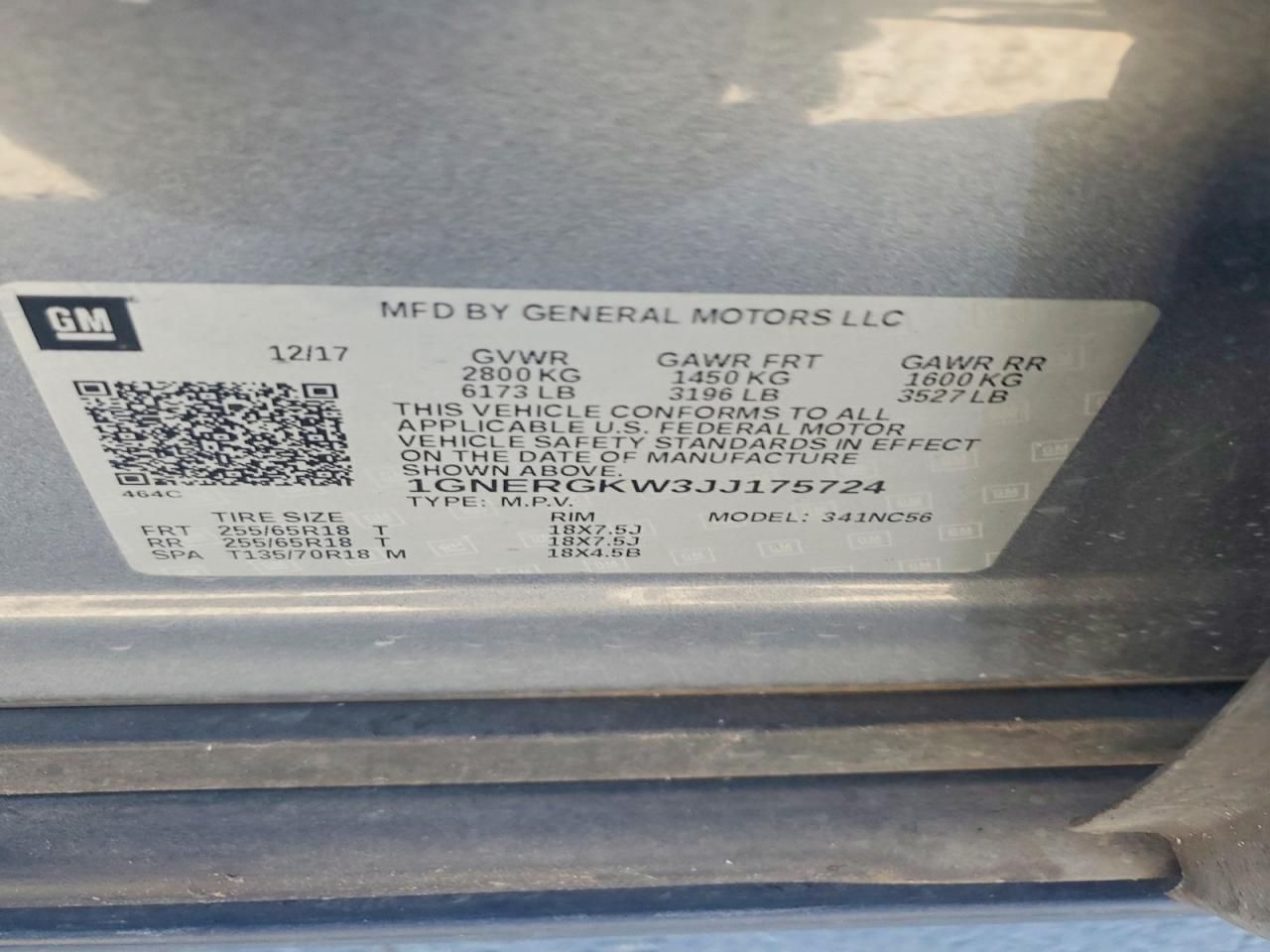 2018 Chevrolet Traverse lt