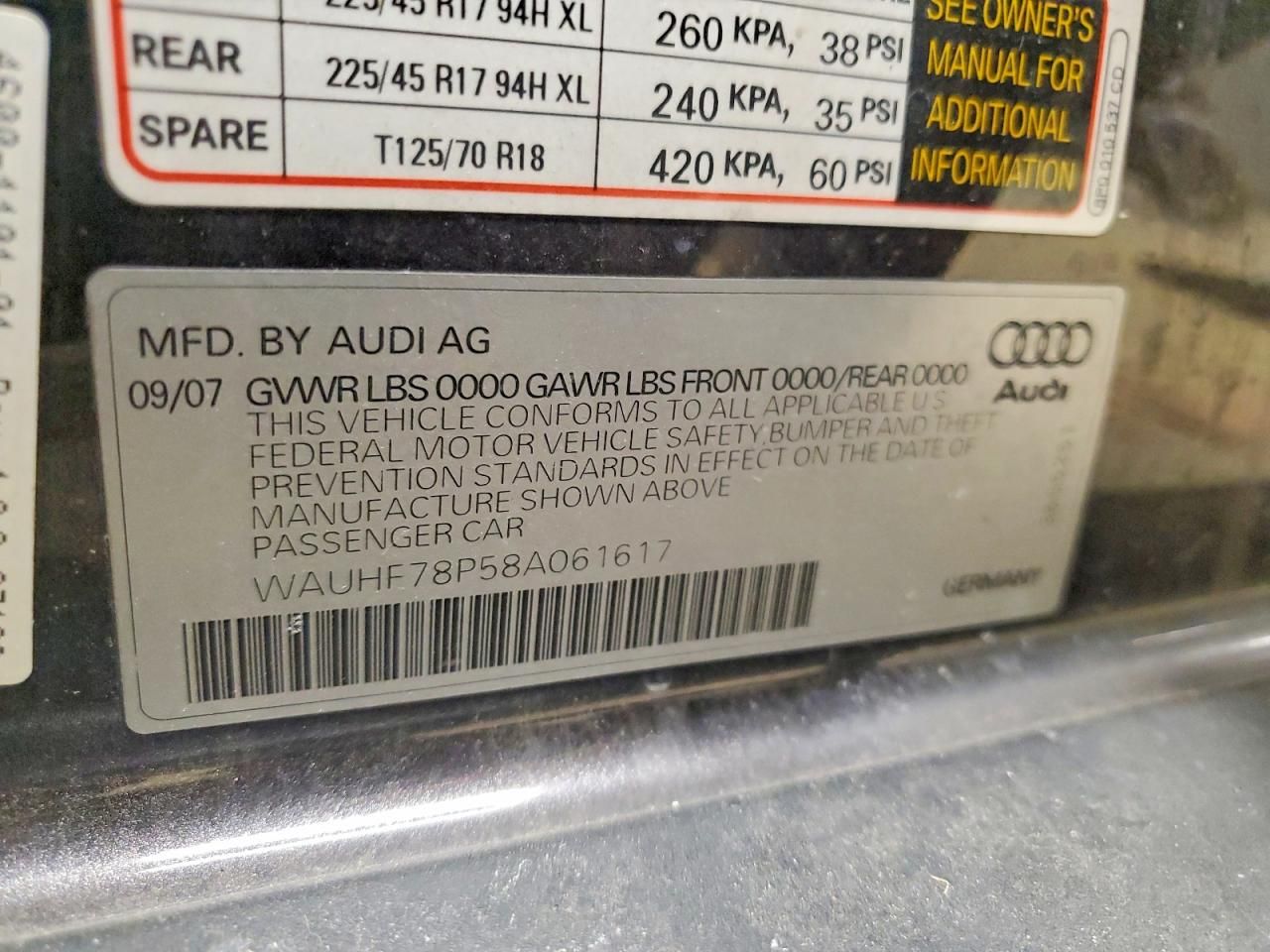 2008 Audi A3 2.0