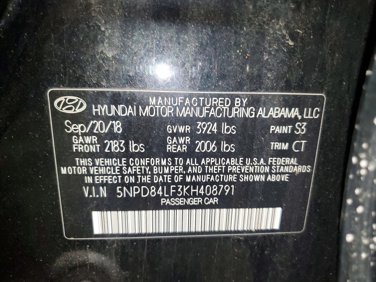 2019 Hyundai Elantra sel