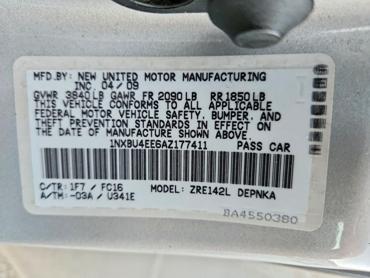 2010 Toyota Corolla Base