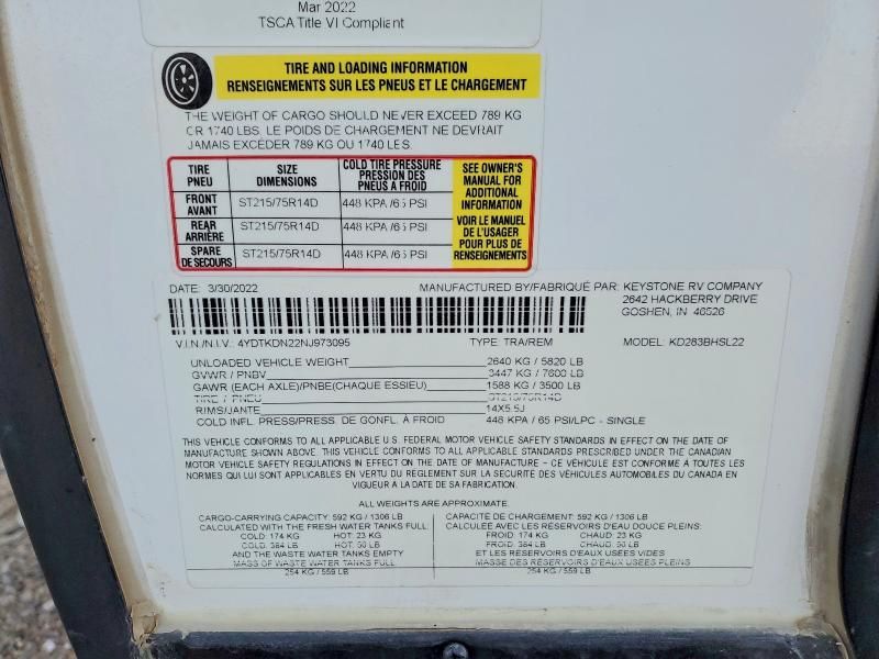 2022 Kodiak Travel Trailer