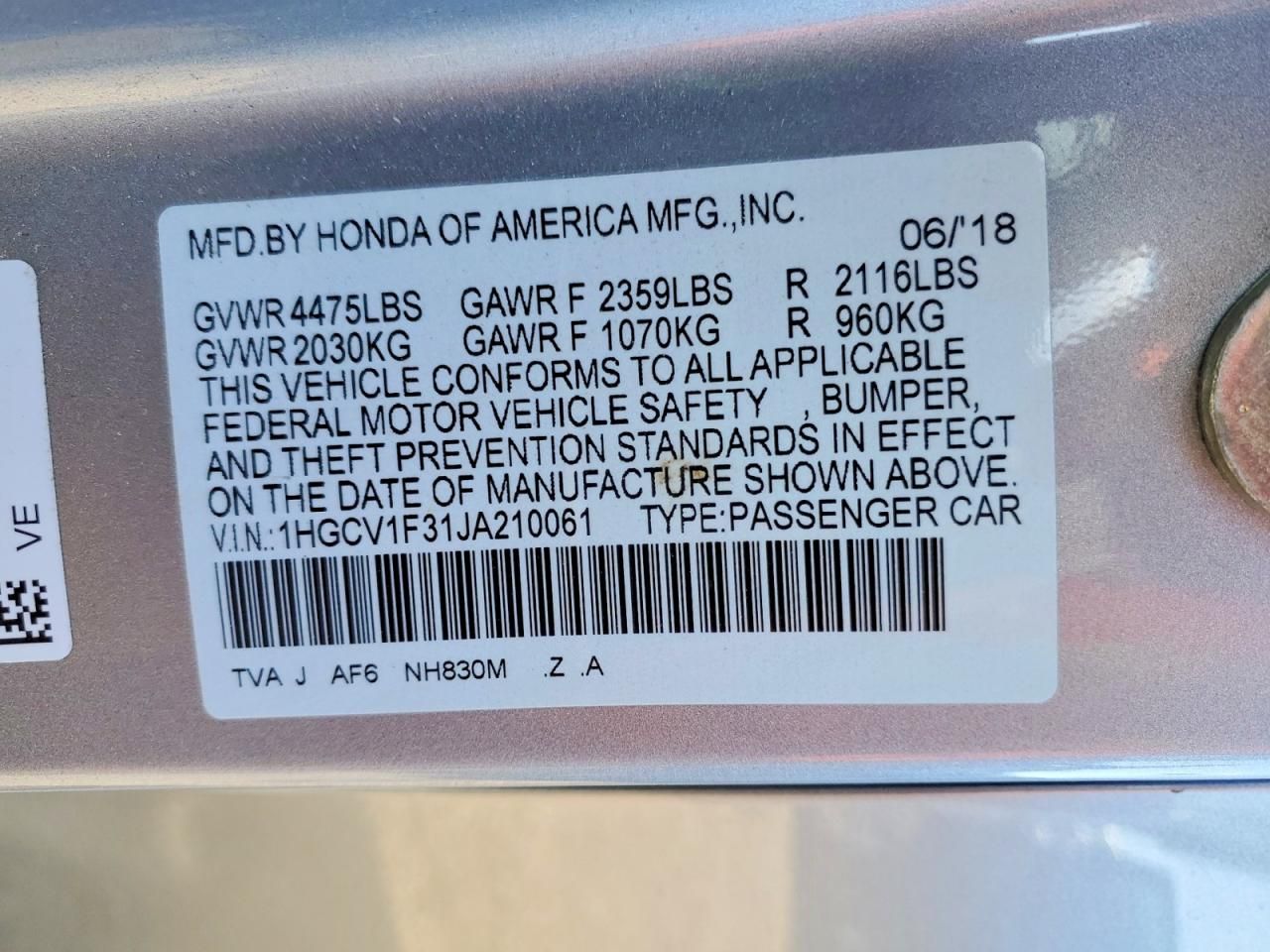 2018 Honda Accord Sport