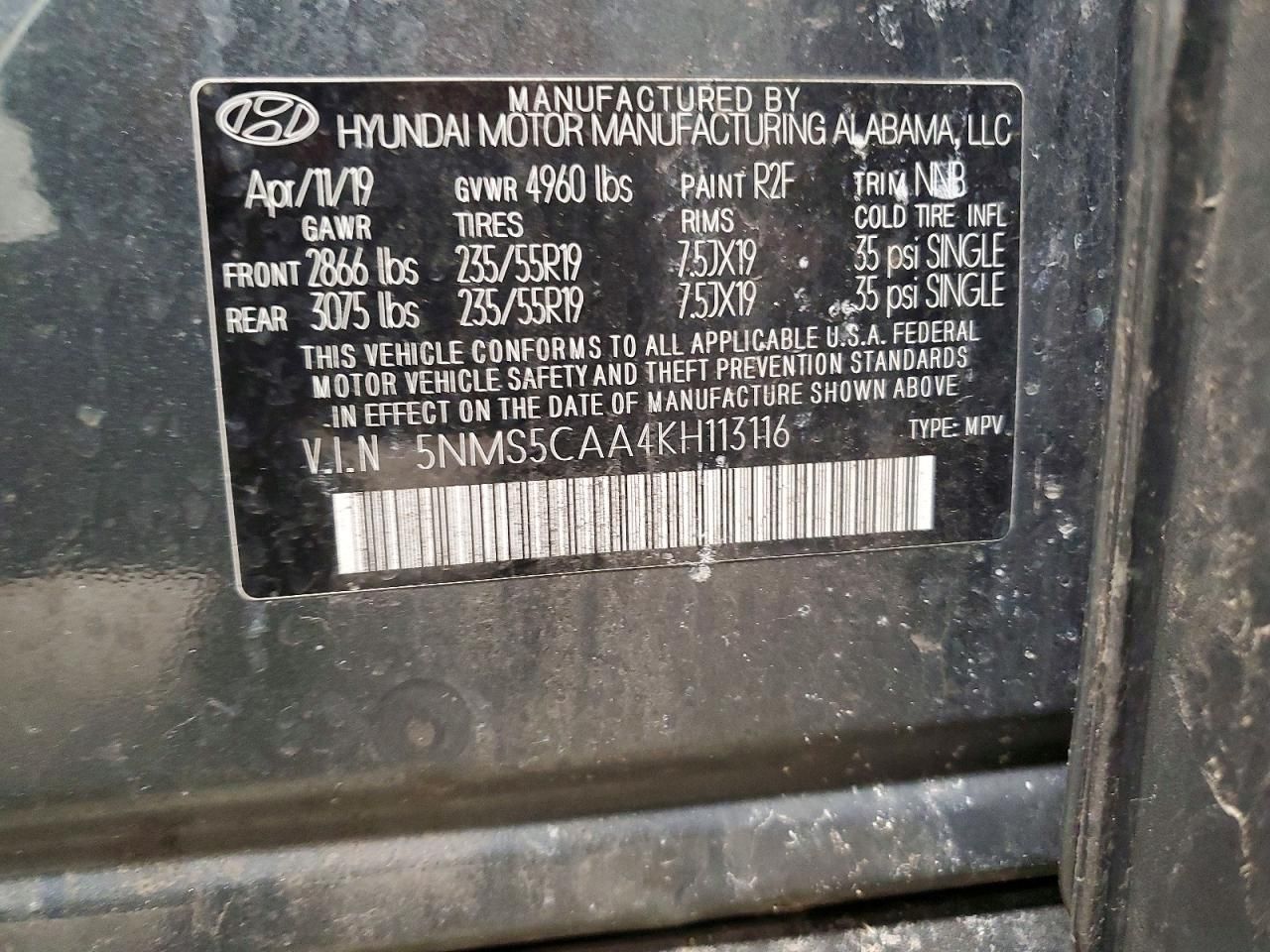 2019 Hyundai Santa fe Limited